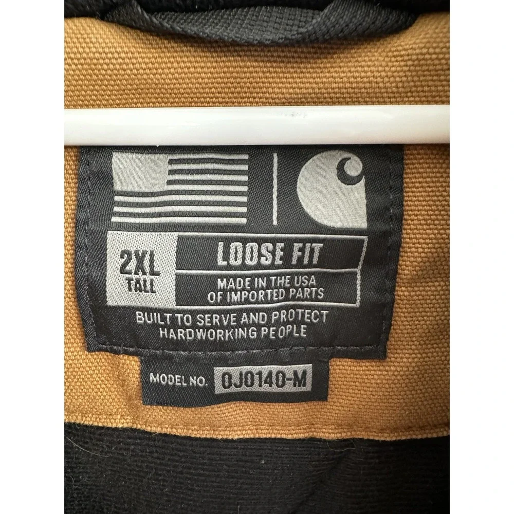Carhartt J140-M Made IN USA‎ Duck Active Jacket Size 2XL Brown Mens